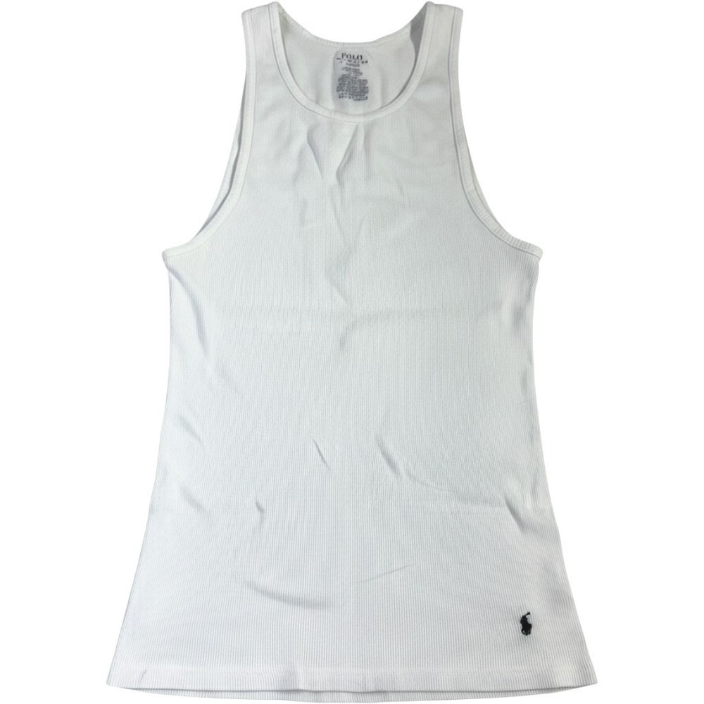 Polo Ralph Lauren Cotton Ribbed Tank Undershirts XL White 3 Pack